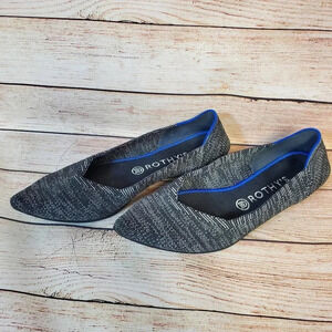 Rothys Womens Size 10 Granite Heather "The Point" Pointed Toe Ballet Flats